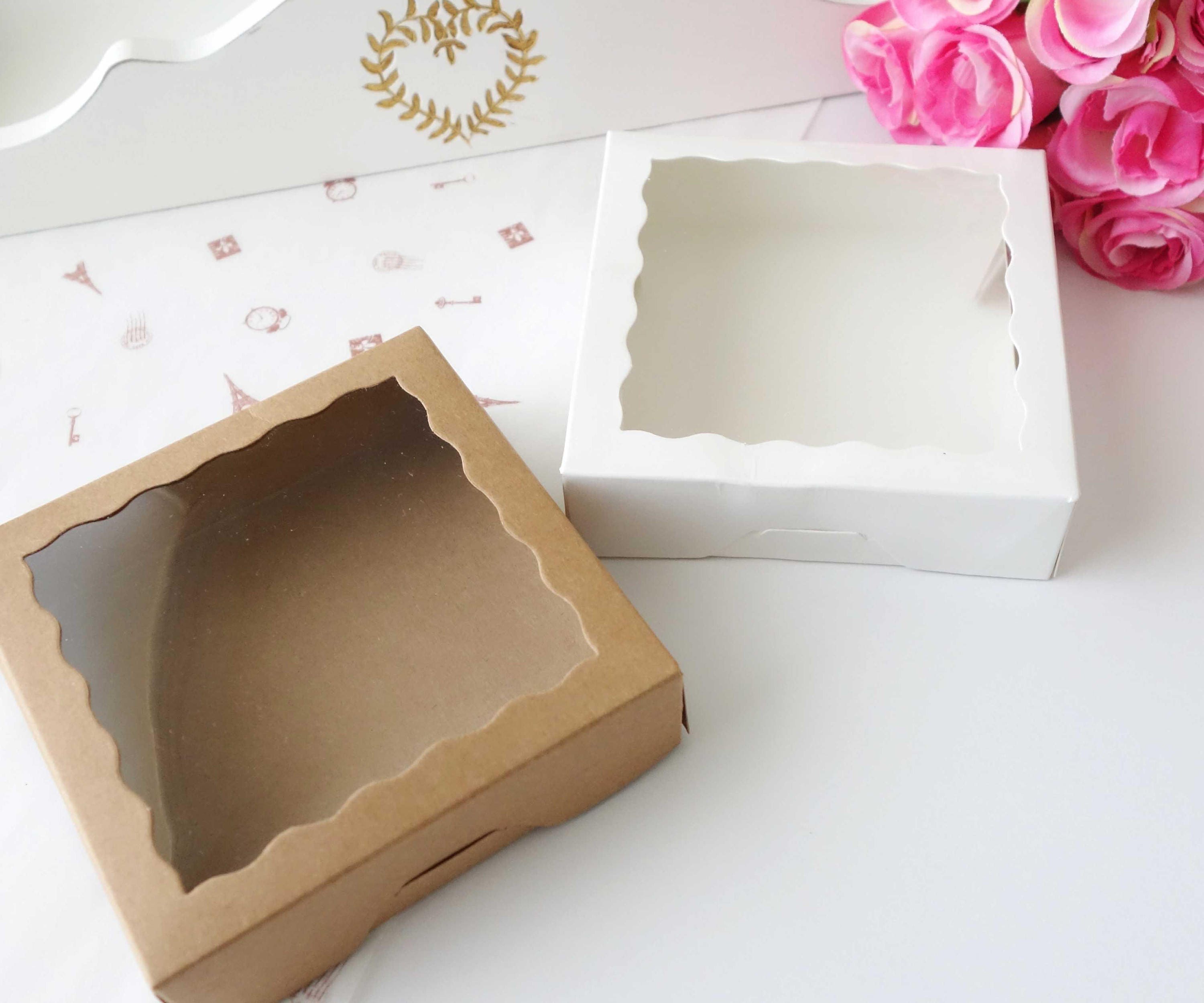 36x Cookie Display Boxes 10x10x3cm with Window Small Gift Etsy