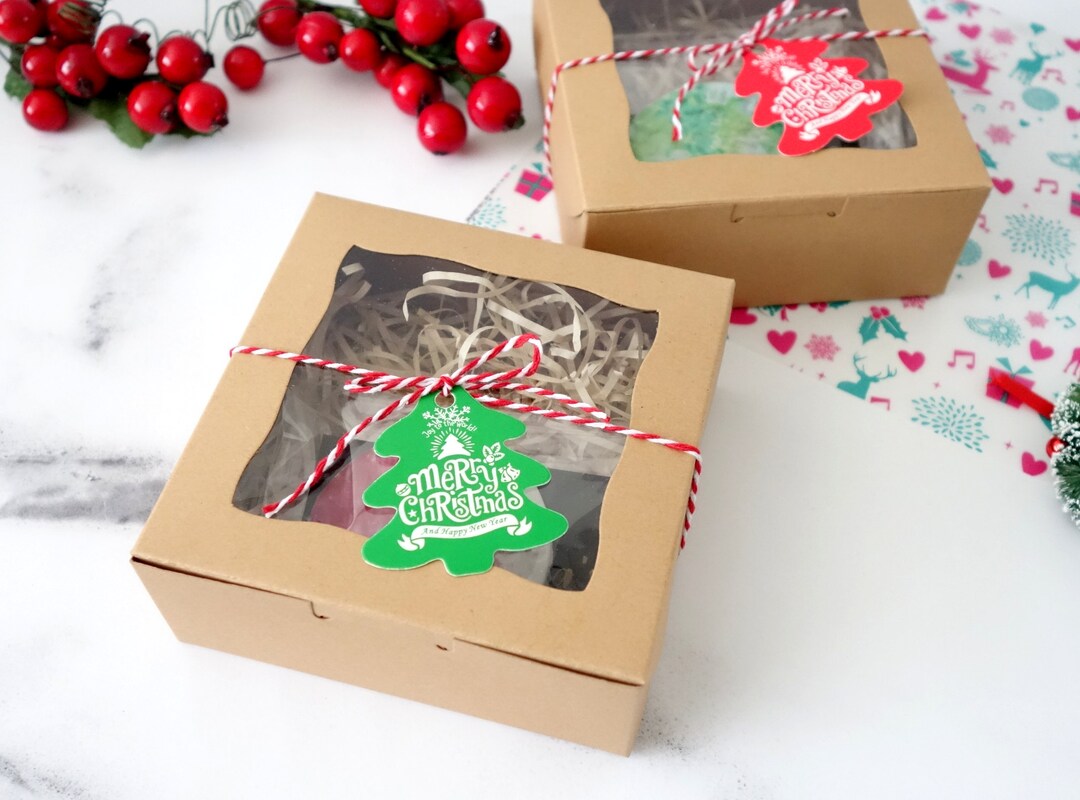 6/12/18x Medium Christmas Gift Boxes 5 12.5 Cm, XMAS Cookie Box