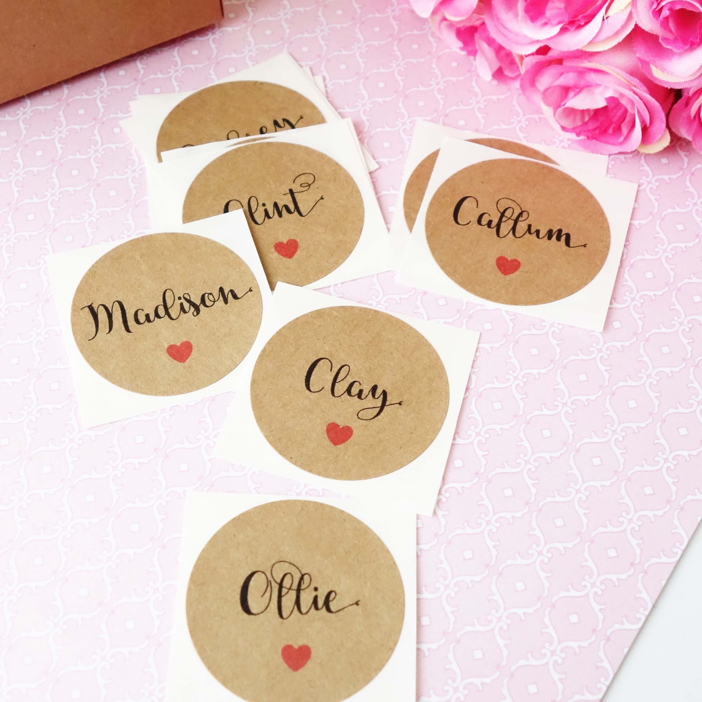 Best Of 40 Wedding Card Name Sticker