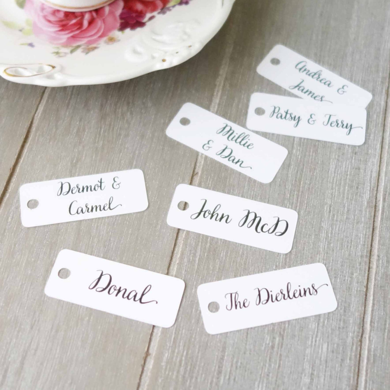 Wedding Personalised Name Tags Place Cards Name Labels Etsy