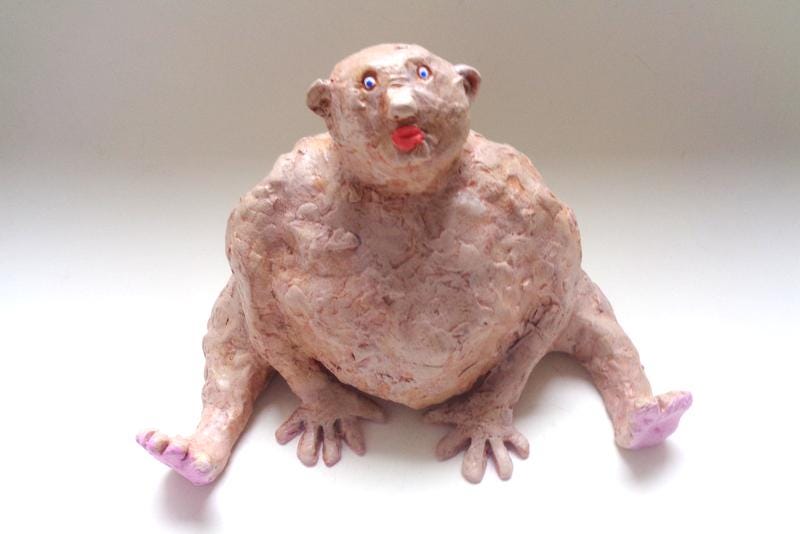 Scultura Fat Man - Figurina divertente da collezione