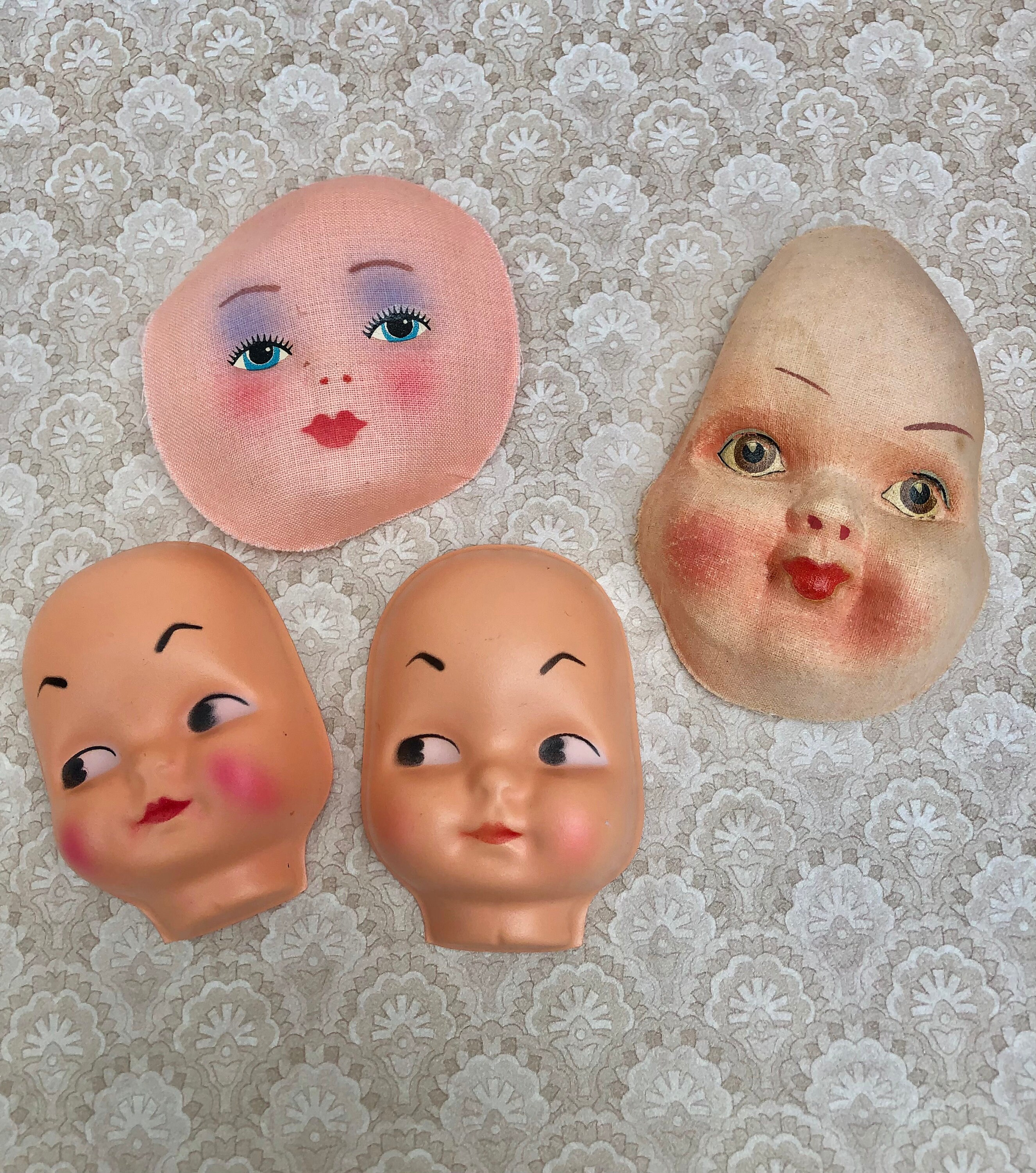 Vintage Doll Faces for Crafting, Fabric & Plastic Doll Making