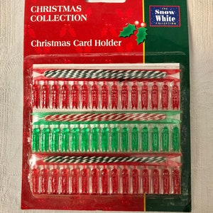 Portacarte di Natale vintage, decorazioni natalizie vintage, nuova confezione originale