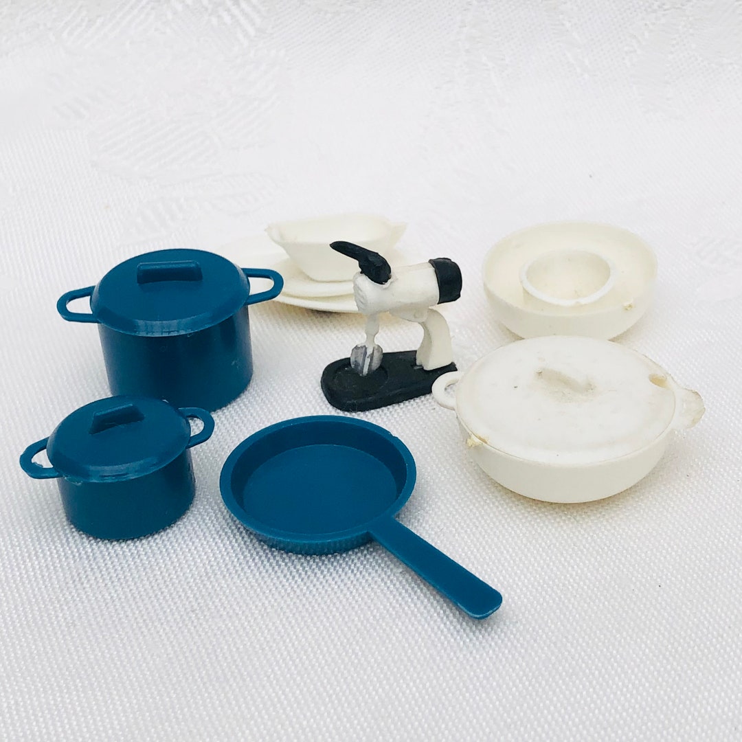 Vintage 1960s70s Miniature Plastic Food Mixer Pots & Pans Etsy