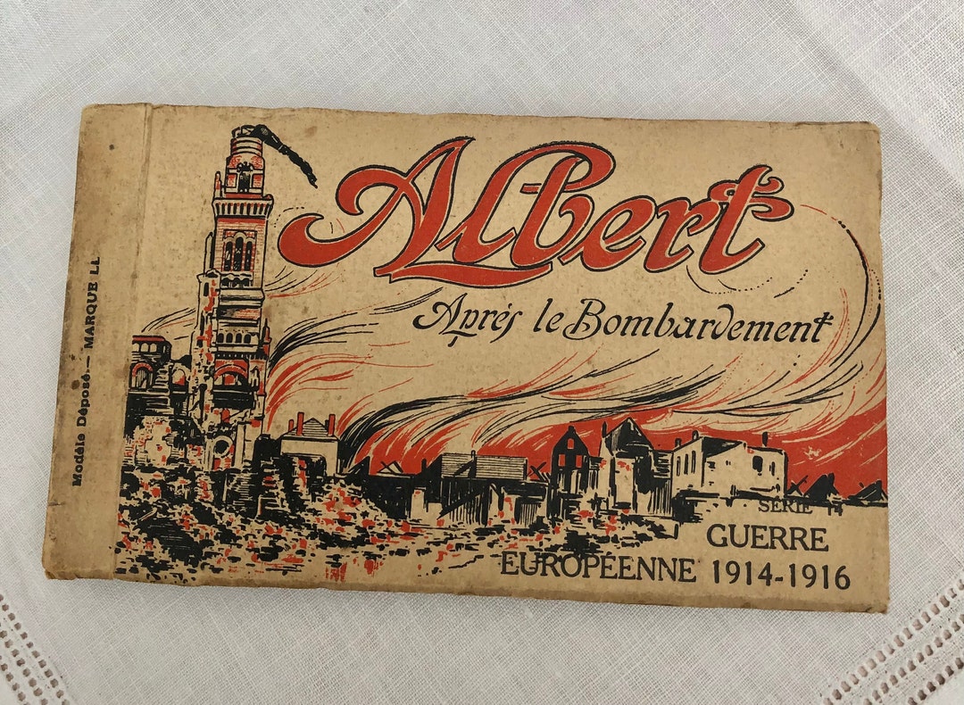 Antique WW1 19141916 albert, Apres Le Bombardement French Series of 20