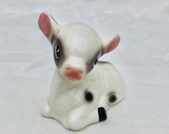 1960s Kitsch Ceramic Calf Figurine, Norcrest Japan