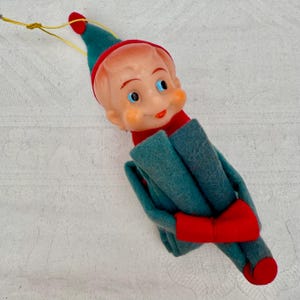 Vintage Holiday, Knee Hugger Pixie, New Old Stock, 50s Kitsch, Xmas Decor.