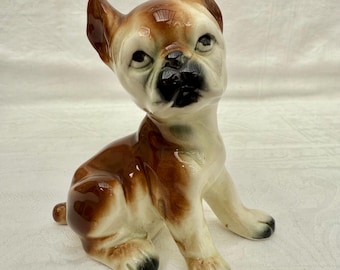 ヴィンテージ ボクサーの子犬の置物 – 日本製磁器の犬のペア - Etsy 日本