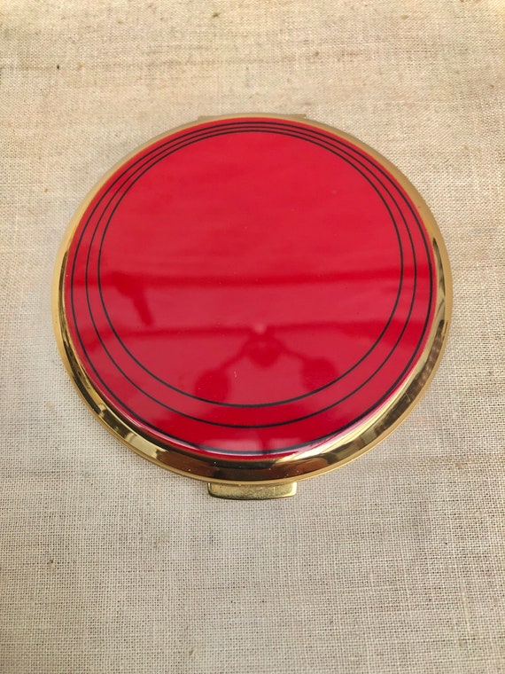 Vintage Stratton Scarlet Enamel Powder Compact, I… - image 10