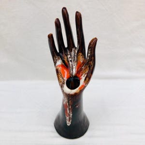 1960s Ceramic Fat Lava, Hand Vase By Vallauris, Handmade In France.