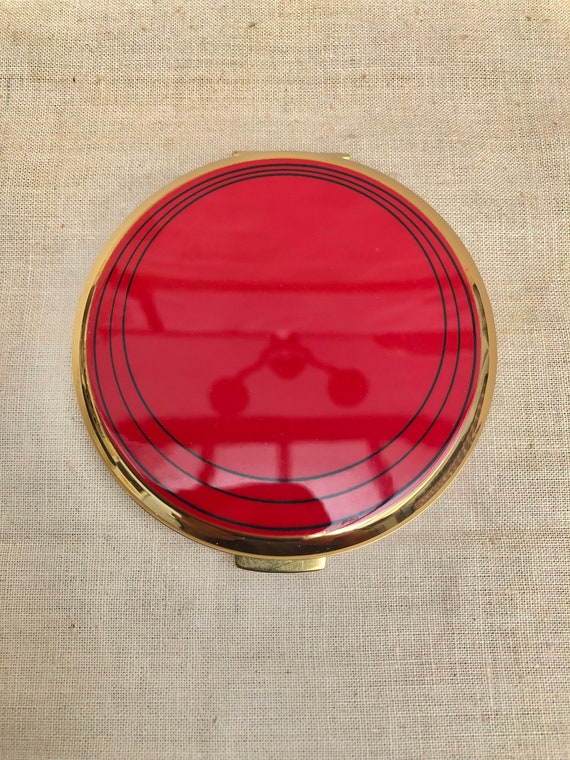 Vintage Stratton Scarlet Enamel Powder Compact, I… - image 7