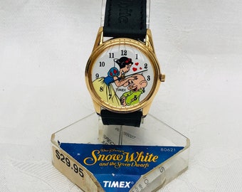 Vintage Timex Disney Snow White & Dopey Watch, Working  display picture 1
