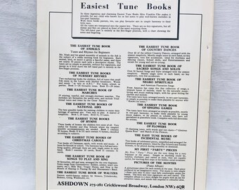 Vintage 1949 Childrens Music Book of Nursery Rhymes by