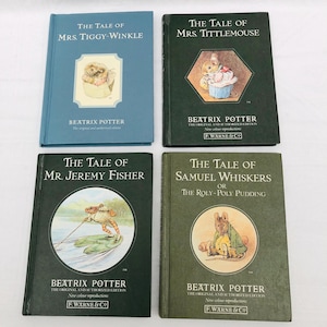 Set Of 4 Vintage Beatrix Potter Books 1987, 1995 & 2002 Copyrights.