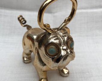 Midcentury Novelty Bulldog Corkscrew Bottle Opener, Made In Japan