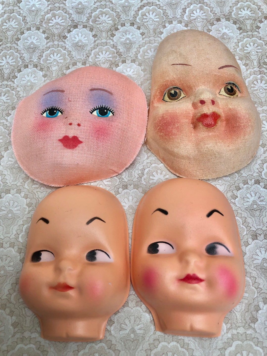 Vintage Doll Faces for Crafting, Fabric & Plastic Doll Making
