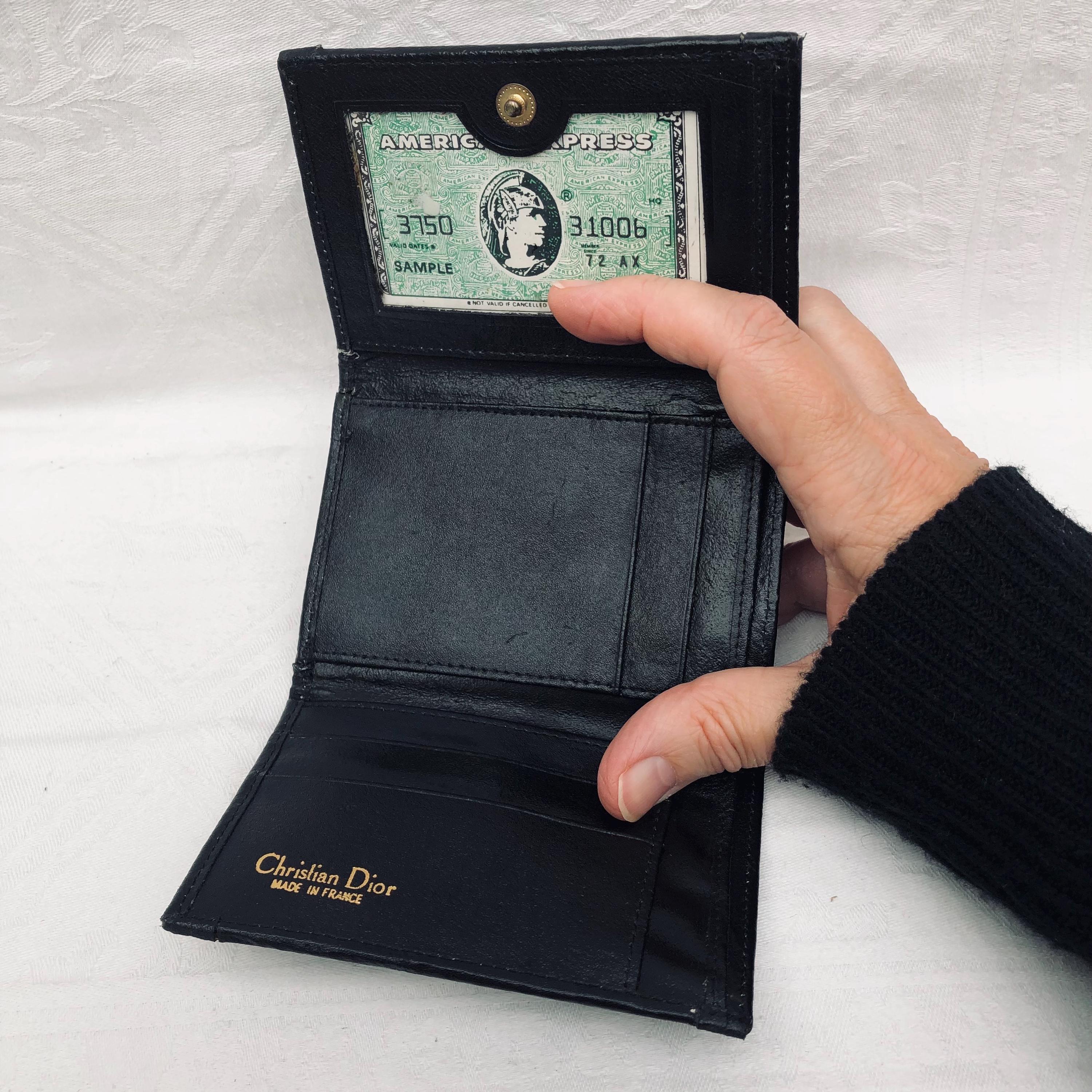 Vintage 1970s Authentic Christian Dior Monogram Fabric & Leather