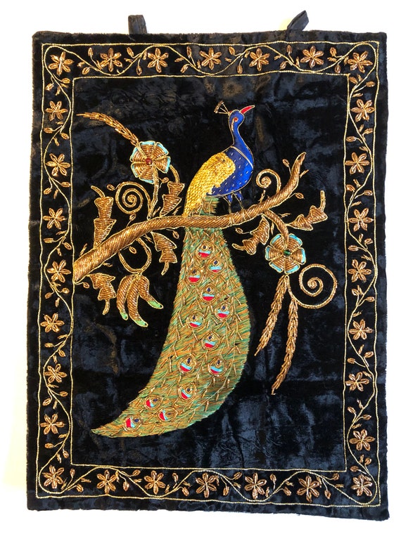 Beautiful Traditional Vintage Zardozi, Handmade Embroidered