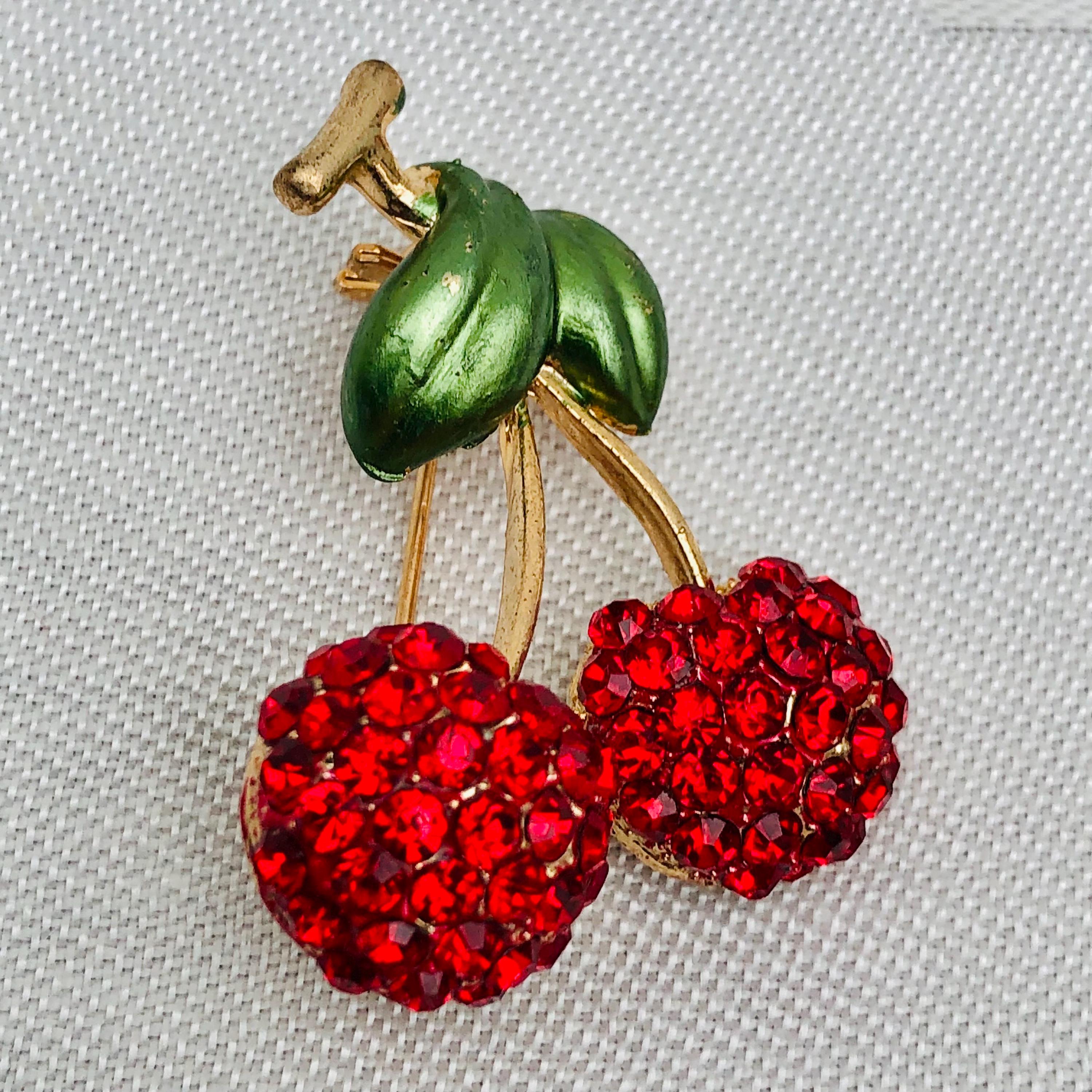 Retro Cherry Brooch - Etsy