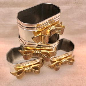Super süßes Set von 4 Vintage 1980er Deco Revival, Serviettenhalter