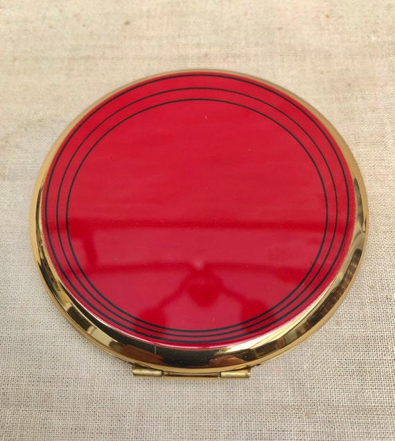 Vintage Stratton Scarlet Enamel Powder Compact, I… - image 5