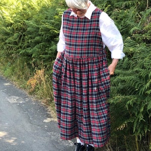 princess polly baby blue dress Prestwick Tartan Pinafore Dress