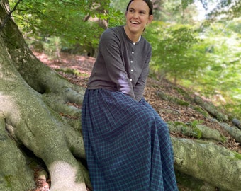 A brushed cotton tartan skirt