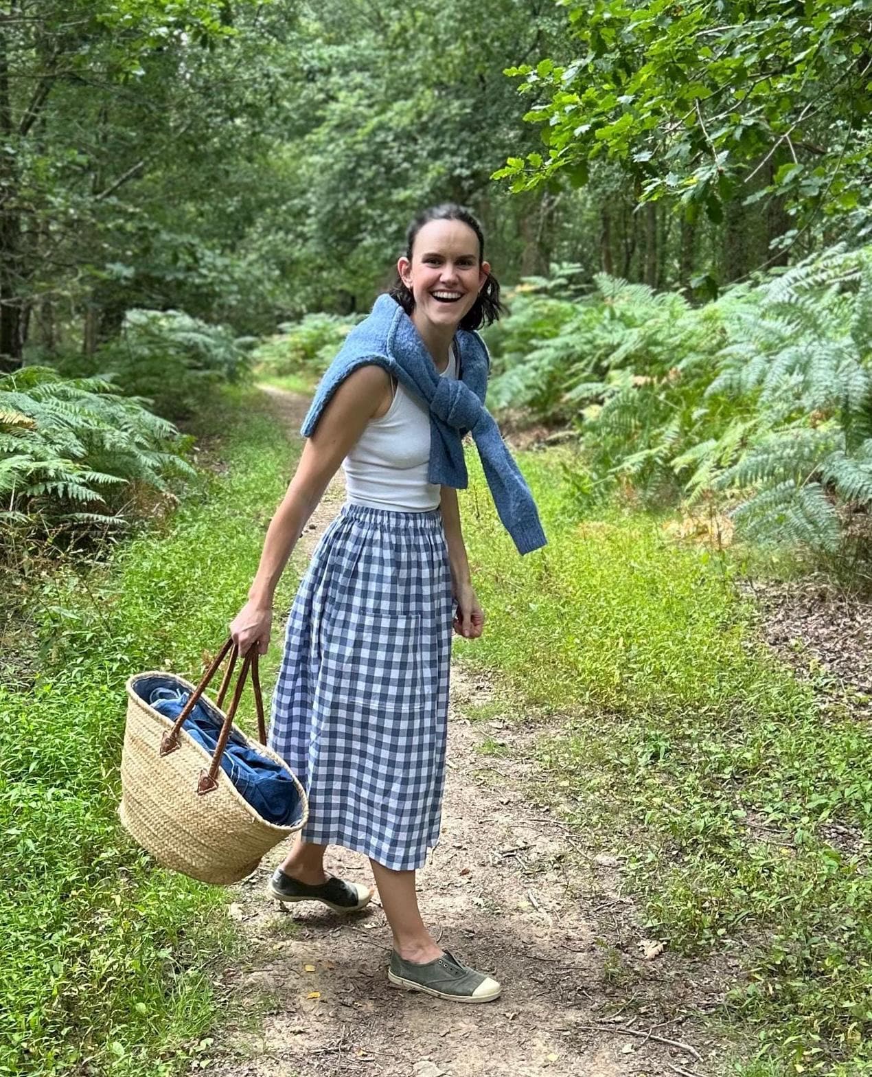 A Blue Gingham Skirt. 100% Cotton. Spring Summer - Etsy A Blue Gingham Skirt. 100% Cotton. Spring Summer - Etsy