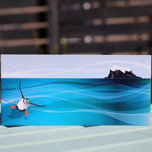 Carte de voeux Bass Rock et macareux
