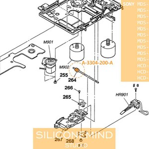 Engranaje de transmisión para Sony mds-je320, mds-je500, mds-je510, mds-je700, mds-pc1, mds-s37, mds-ex77, mds-mx101, hcd-md1ex, hcd-md1dx, sm# A-3304-200-A imagen 6