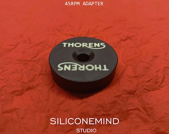 45 RPM vinyl record adapter (x1pc) for 7" single vinyl records [marked THORENS]