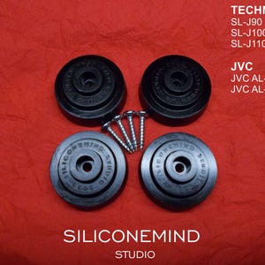 Rubber feet (x4) for Technics sl-J90, SL-J100R, SL-J110R, Jvc AL-E71, jvc-E500BK