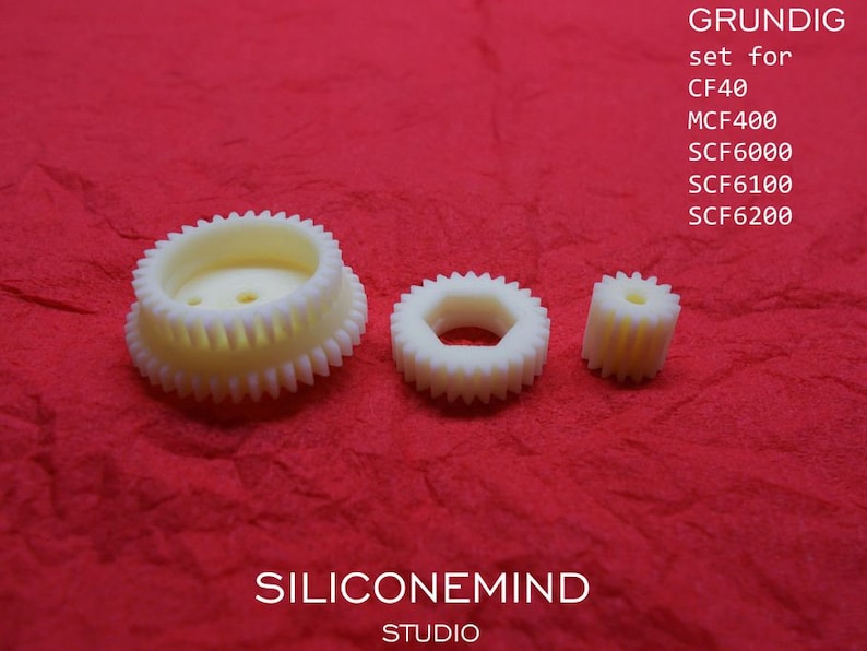 Engranajes (3 piezas) para Grundig CF40, MCF400, SCF6000, SCF6100, SCF6200 imagen 3