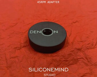 45 RPM vinyl record adapter (x1pc) for 7" single vinyl records [marked Denon]