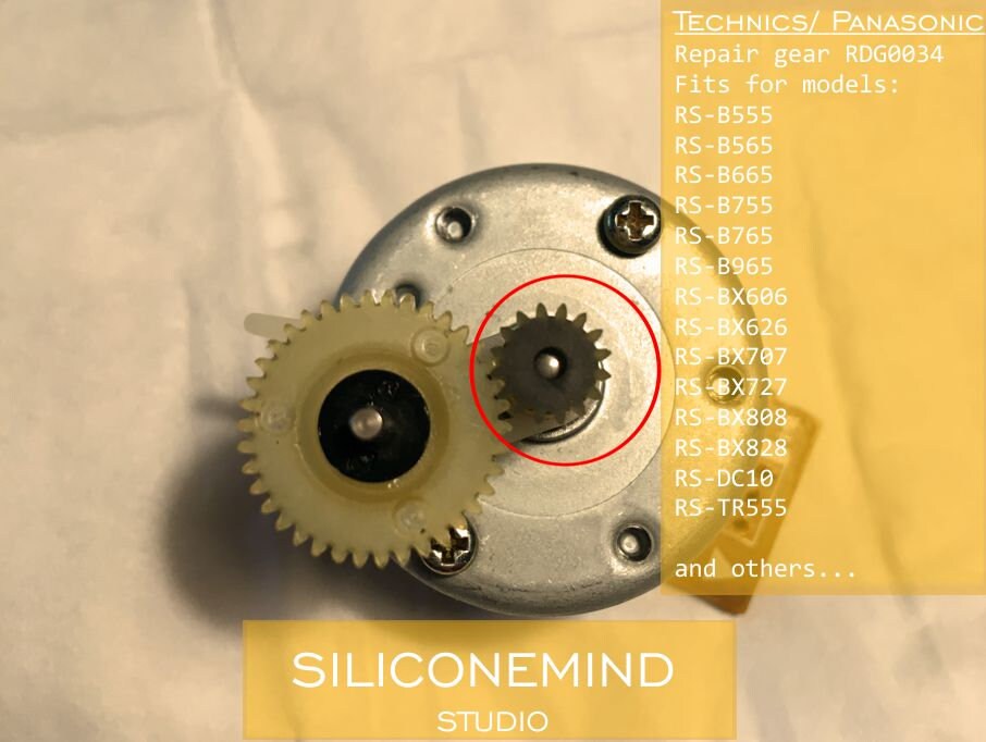 Zahnräder für TECHNICS RDG0034 PANASONIC Ein Stück Gear Wheel 