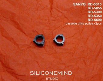 Cassette drive pulley (2pcs) for Sanyo rd-5015, RD-5055, rd-5300, RD-5350, RD-5600