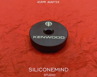 45 RPM vinyl record adapter (x1pc) for 7" single vinyl records [marked Kenwood]