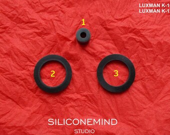 2x idler tires + take-up rubber for LUXMAN K-10, K-12, +[...?]