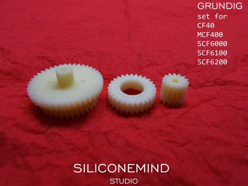 Engranajes (3 piezas) para Grundig CF40, MCF400, SCF6000, SCF6100, SCF6200 imagen 2