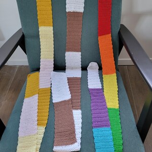 Handmade Crochet Scarf in Multicolored Colors