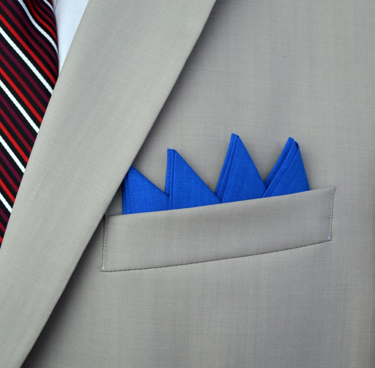 Pre Folded Pocket Square...Linen Conquistador Collection Etsy