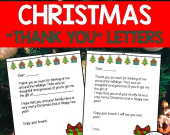 Christmas Thank You Letters to Students