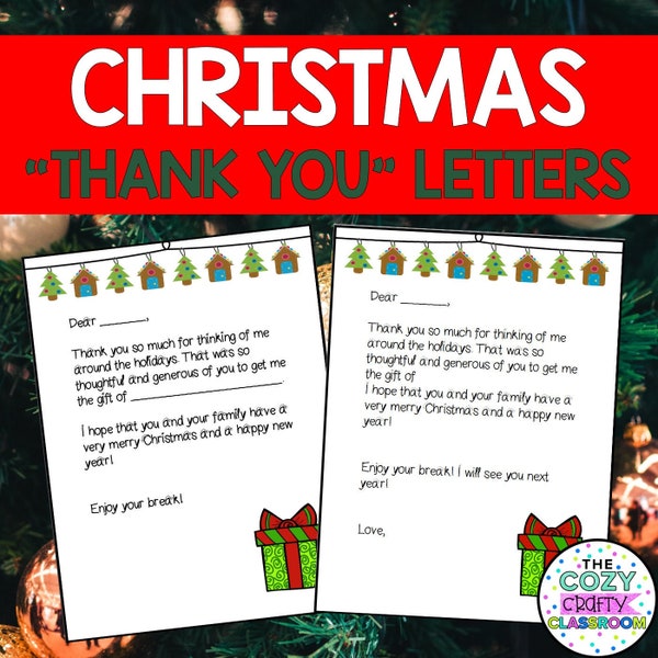 Christmas Thank You Letters to Students