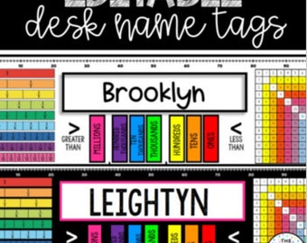 Editable Desk Name Tags-Math/Upper Elementary