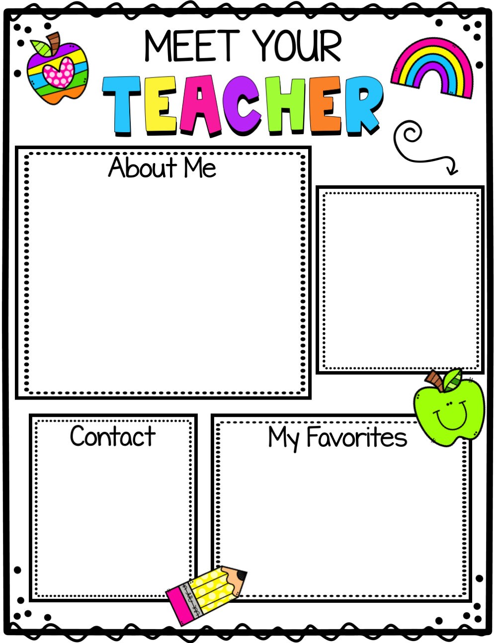 Meet the Teacher Letter Template Editable - Etsy