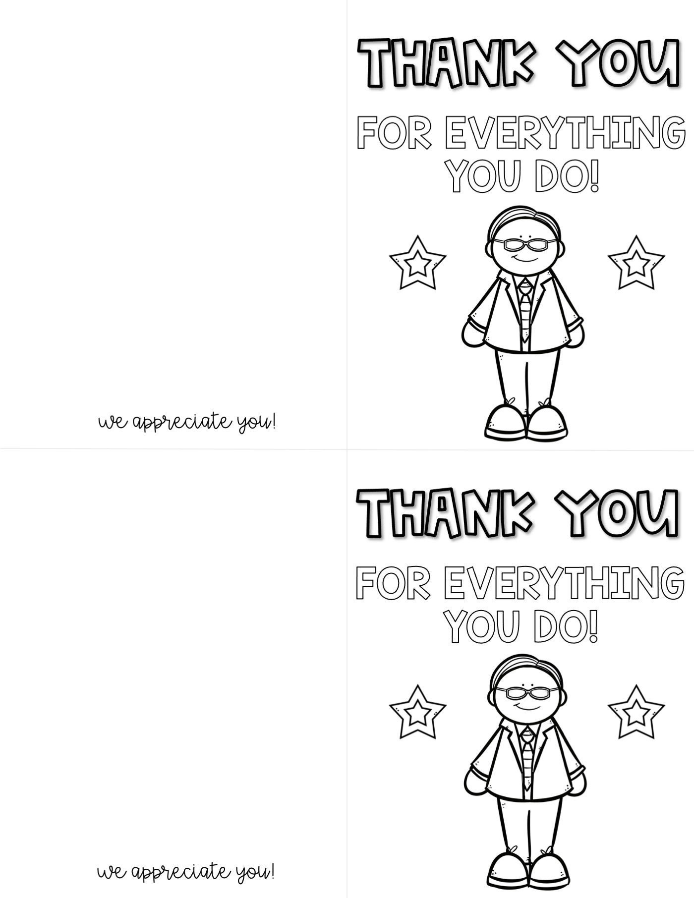 Thank You Cards Principal Day - Etsy