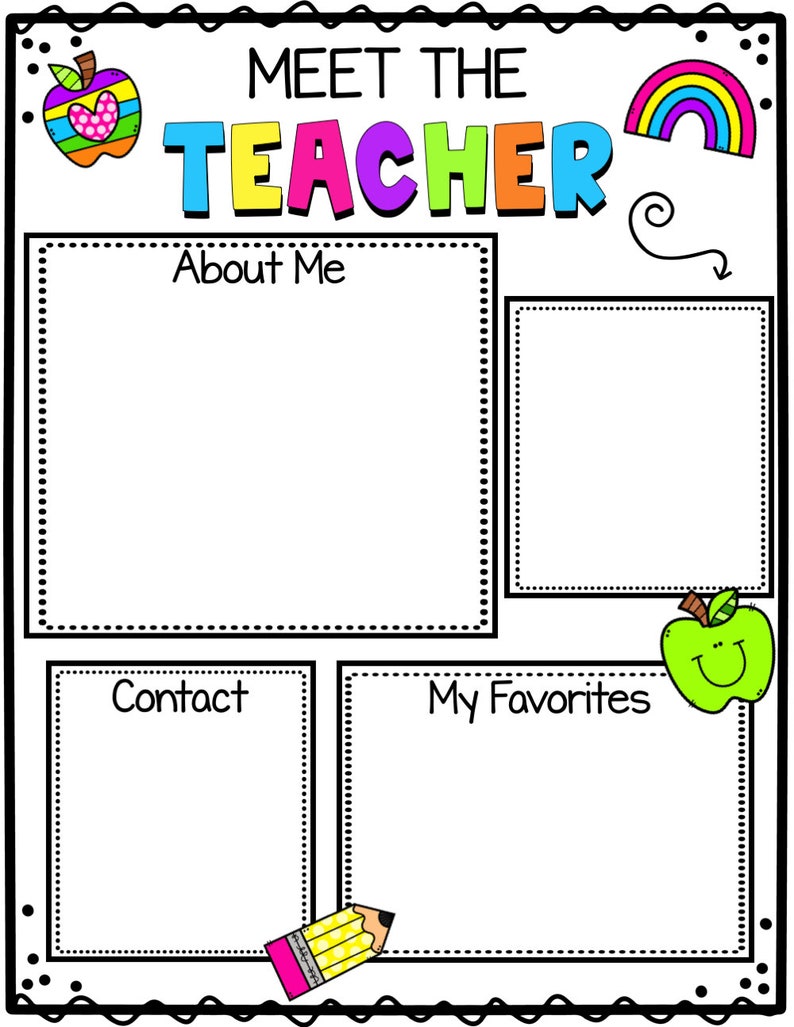Meet the Teacher Letter Template Editable Etsy Meet the Teacher Letter Template Editable Etsy