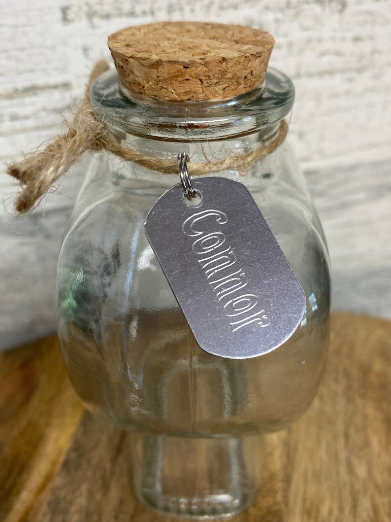 Pennies from Heaven jar w/Engraved Name Tag image 3