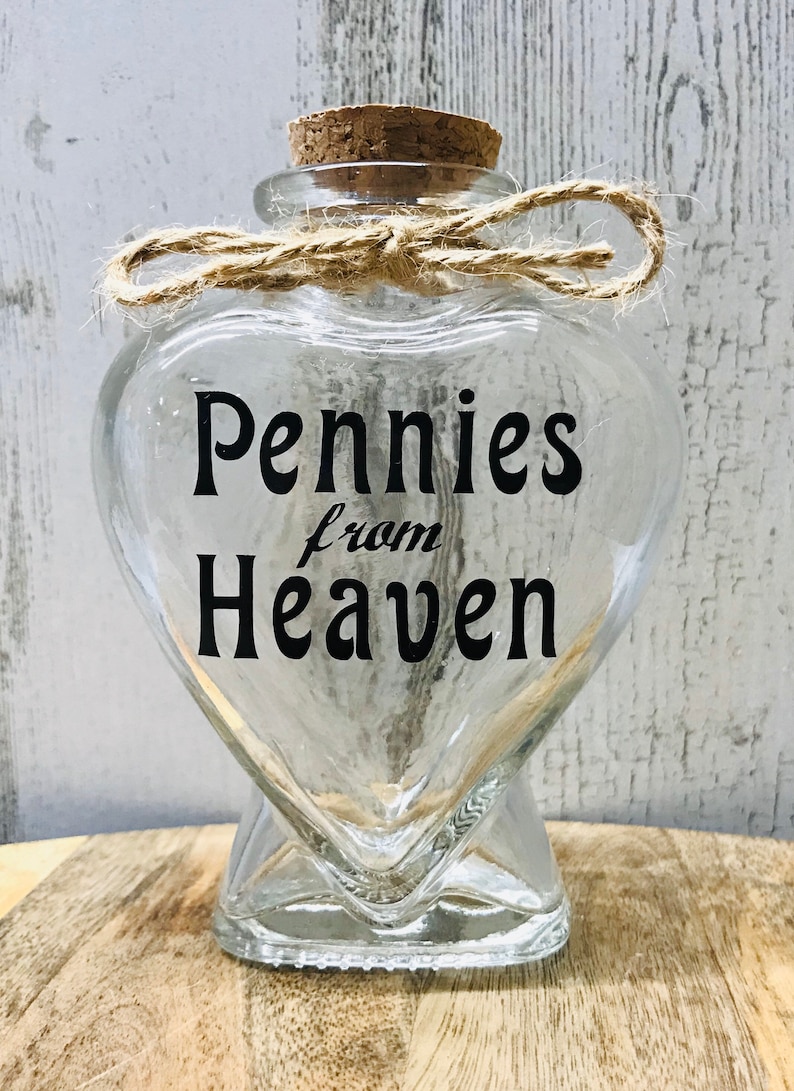 Pennies from Heaven jar w/Engraved Name Tag image 4