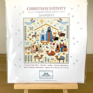 KREUZSTICH STICKSET Weihnachtskrippe (Aida Version) von Riverdrift House